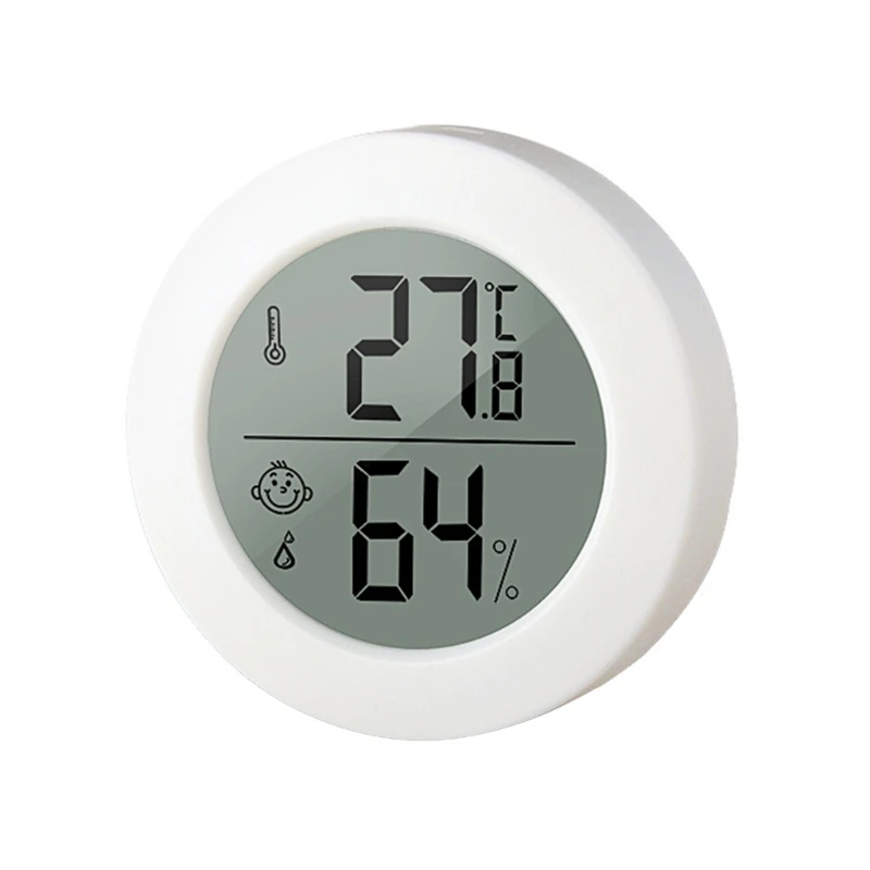 

Upgraded Mini Digital Thermometer Hygrometer Indoor Room Round Temperature Meter