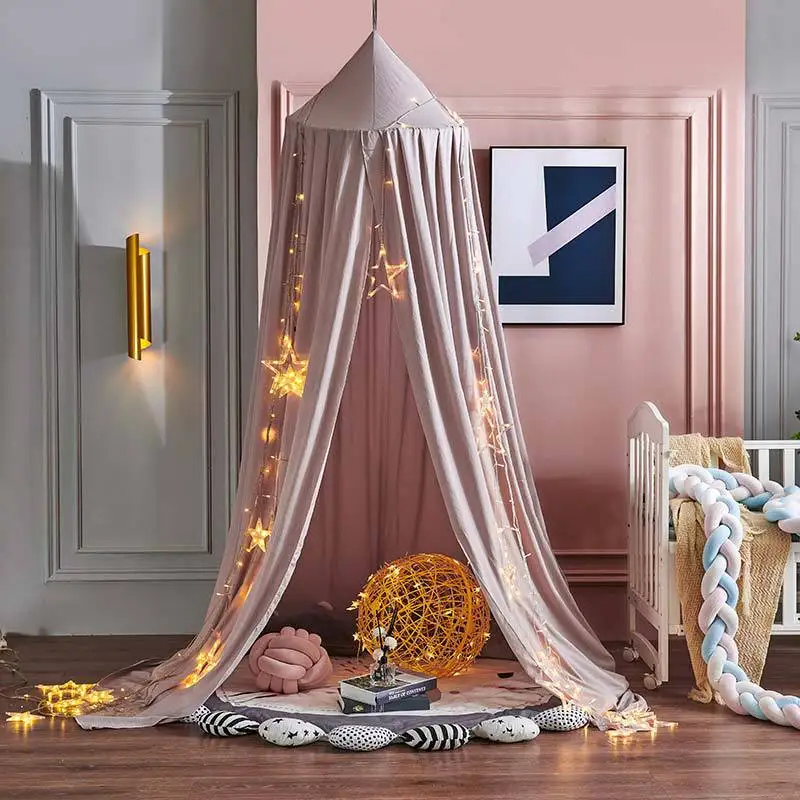 

Decor Canopy for Kids Bed Playing Tent Canopy Room Decoration Princess Castle Dreamy Mosquito Net Bedding Reading Nook Canopies