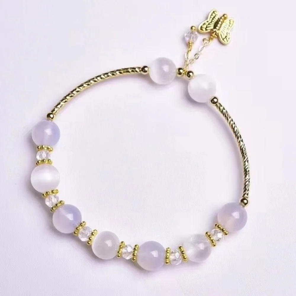 

Selenite и браслеты из халцедона домашнее украшение, религиозный исцеляющий кристалл