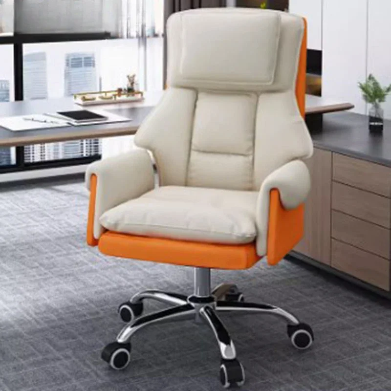 

Cheap Fancy Orange Office Chair Armpad Neck Pillow Chaise Playseat Office Chair Luxury Kawaii Cadeira Para Escritorio Furniture