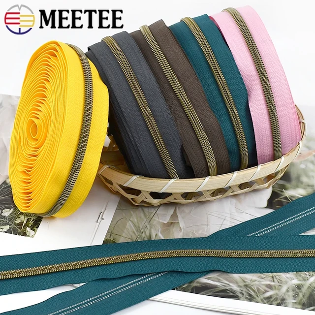 1/2/3Meters 5# Zippers For Sewing Suitcase Plastic Zipper Bag Decorative  Nylon Zip By The Meter Repair Kit DIY Garment Accessory - AliExpress