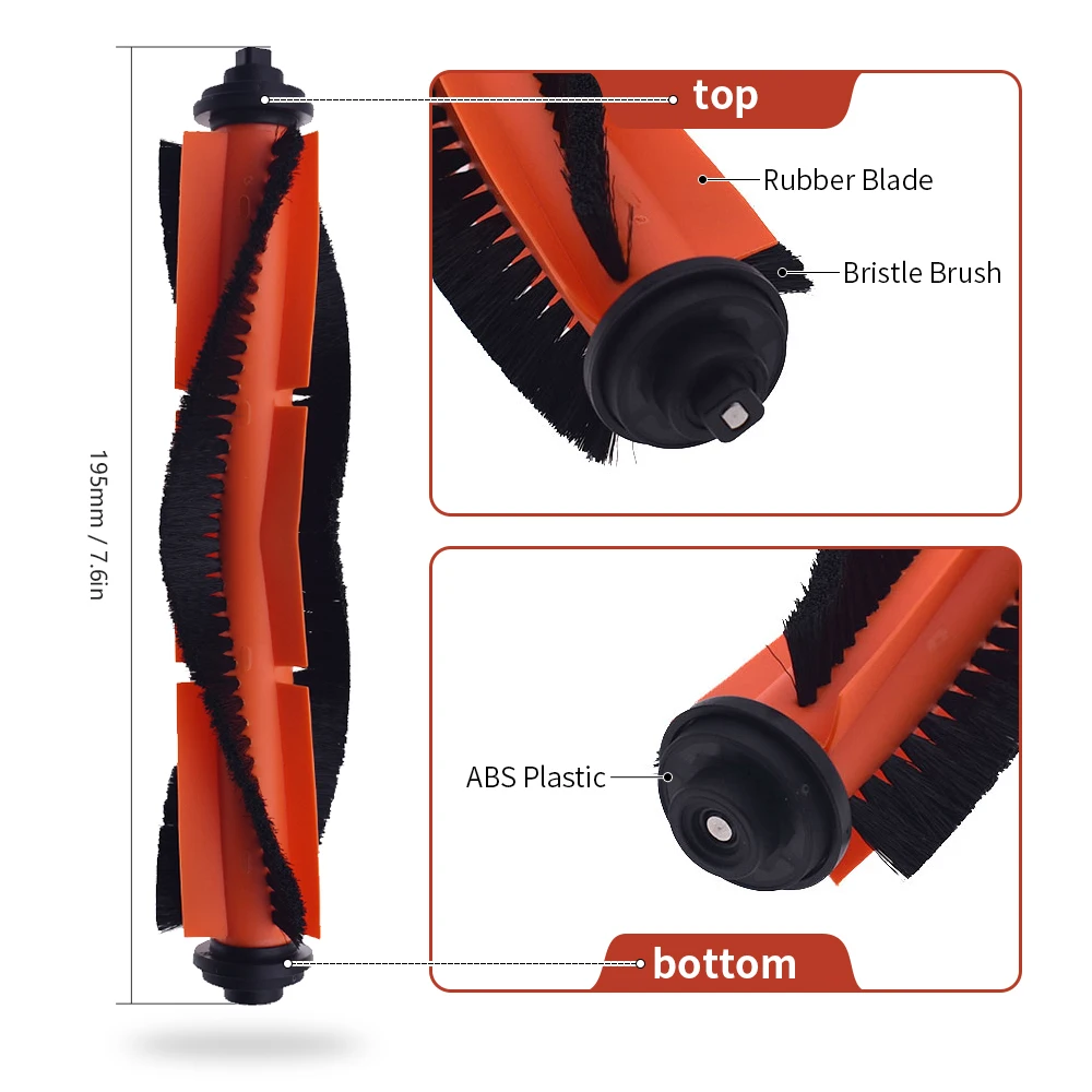 Peças p/ aspirador de pó Conjunto de Rolo de Filtro Escova Lateral conjunto de rolo filtro escova lateral 01