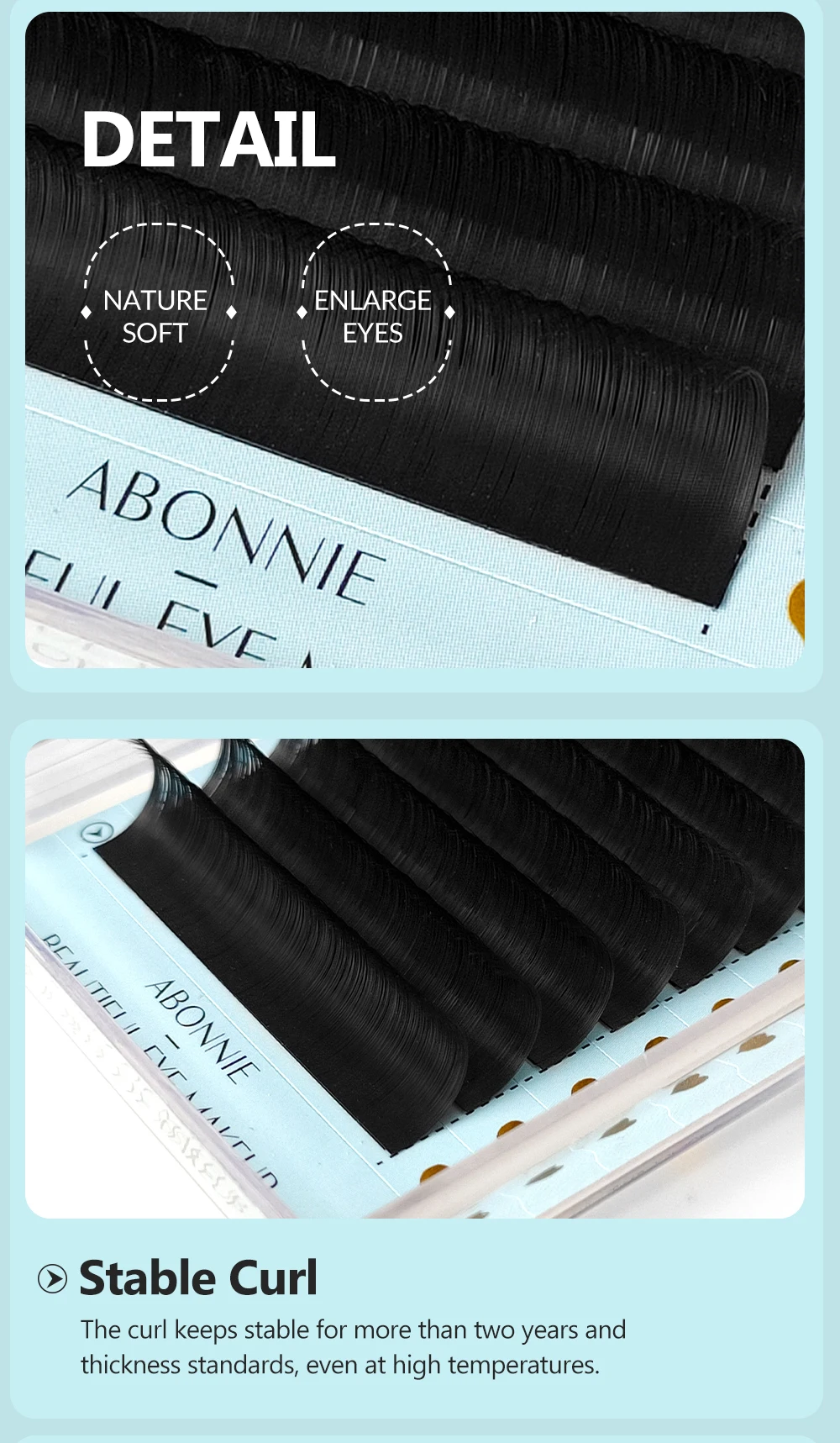 Description Picture 5 of itemAbonnie Cashmere Lashes Classic Individual Eyelash Extenisons Fluffy Volume Matte Black Cils