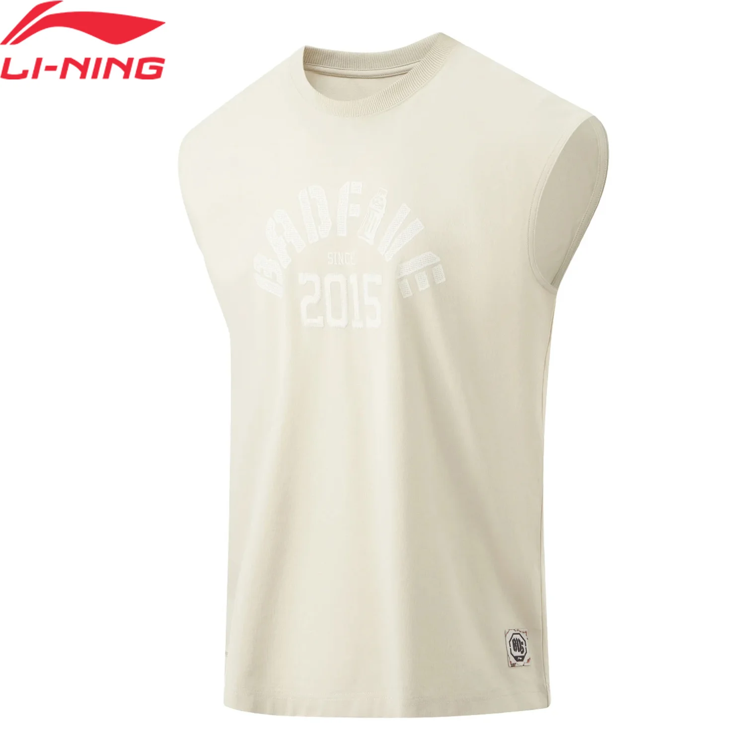 Li-Ning Men BADFIVE Vests Breathable AT DRY FREEZE Loose Fit 50%Cotton 50%Polyester LiNing Sports Sleeveless T-Shirt AVSU501 For men sport tees