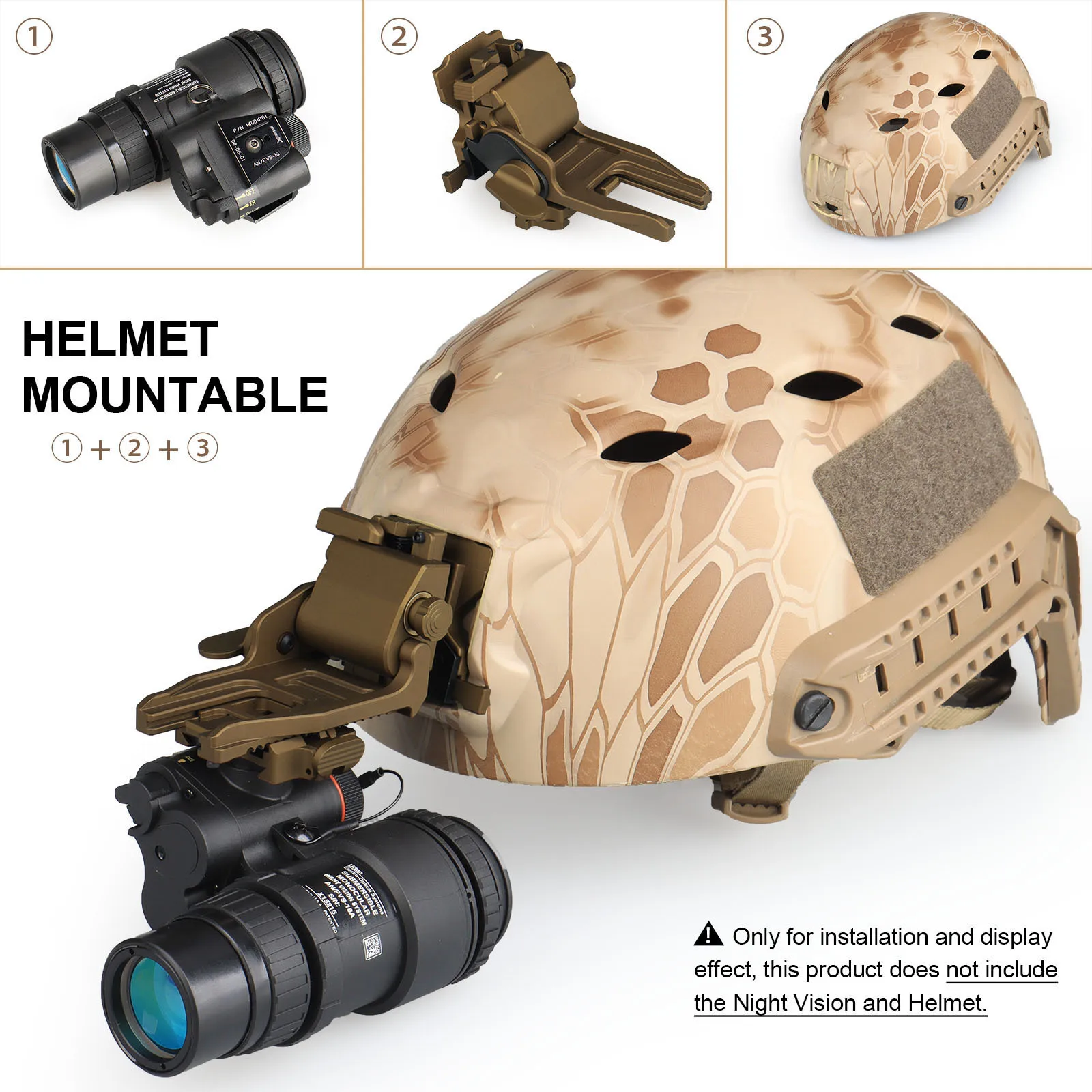 Metall NVG Helmhalterung Halter für PVS18 PVS14 Zubehör J-Arm-Adapter – Detail 32