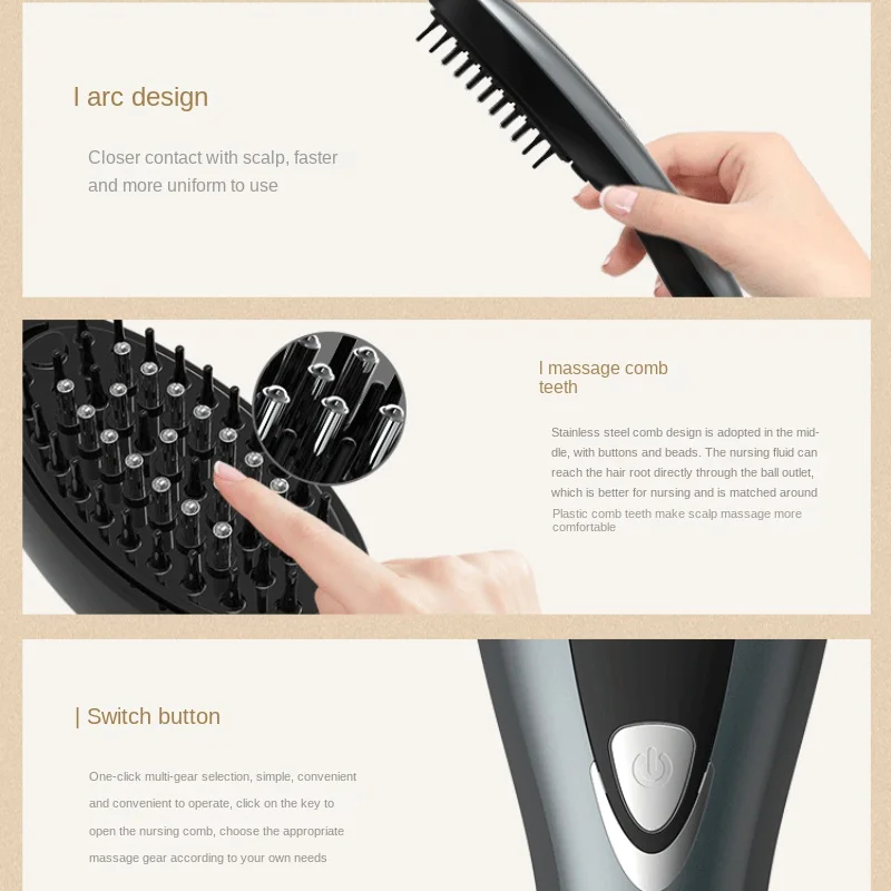 Electric Hair Growth Comb Head Massager Regrowth Hair Brush Hairbrush Anti Hair Loss Product  Scalp Massage Receding Hairline 5