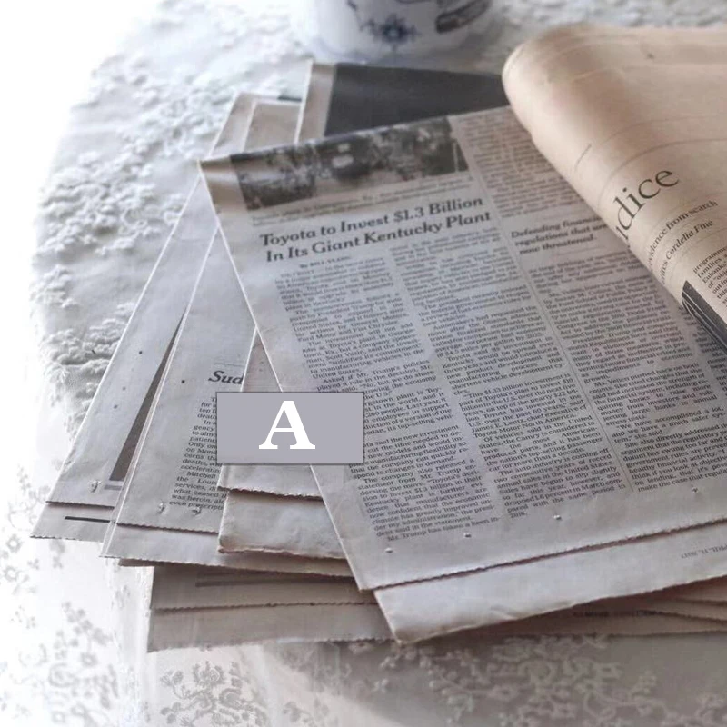 נייר רקע עיתון אנגלי משובץ וינטאג', אביזרי צילום, קישוטי בית, קישוטי חג המולד