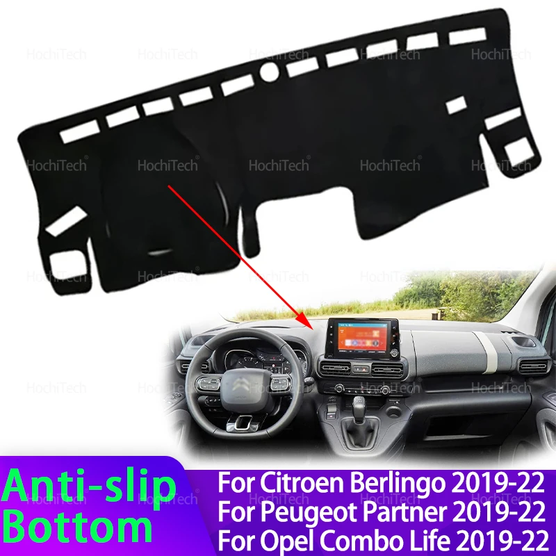 Sunshade Protect Accessories Dashboard Cover Mat Carpet for Citroen Berlingo for Peugeot Partner Opel Combo Life