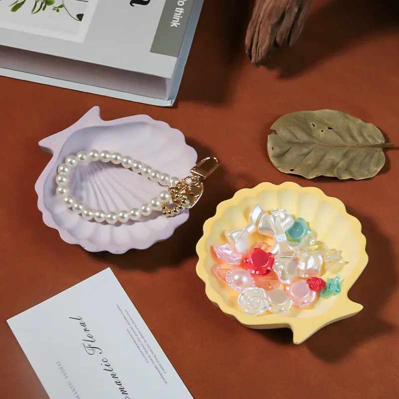 Silicone Mold for Ocean Shell Tray Home Gypsum Jewelry Storage Dish Drip Glue Mold Candle Aroma Storage Tray Epoxy Resin Molds