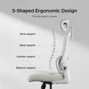Ergonomic Office Chair, Desk Chair with Adjustable Lumbar Support, Home Office Desk Chair with 2D Headrest, Flip-up Armrest 5