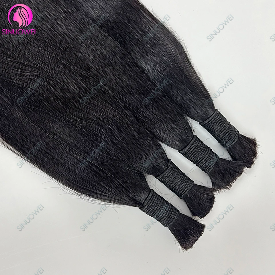 Bone Straight Human Hair Bulk For Braiding Extensiones 10-30Inch No Weft Brazilian Hair Weaving Unprocessed Human Hair 1