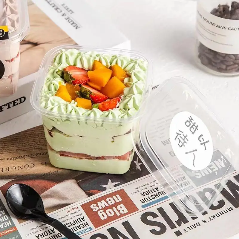 10/50 Pcs Transparent Cupcake Packaging Boxes with Lids, Disposable Dessert Containers,... - SKU TCPB2003 - UGI Packaging