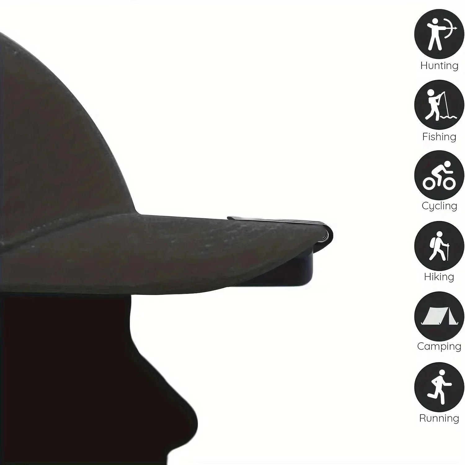 야외용 밝은 11-LED 캡 라이트 헤드라이트(배터리 포함) 헤드램프 헤드 플래시라이트 헤드 캡 모자 라이트 클립형 야간 낚시등