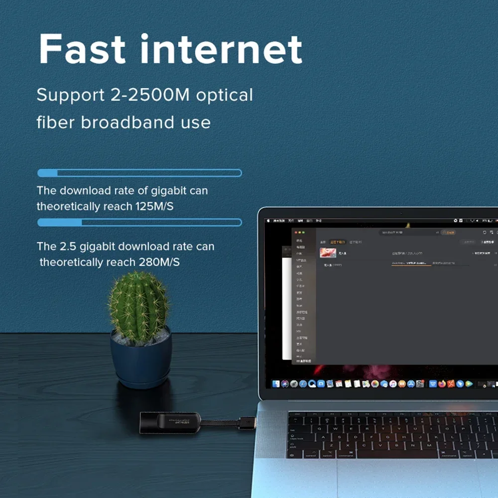 USB 유선 이더넷 어댑터 USB3.0 2500/1000Mbps USB 유형-RJ45 네트워크 카드 데스크탑 노트북 PC 액세서리용 인터넷 LAN