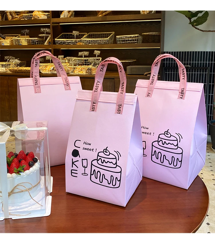 10pcs Disposable Aluminum Foil Insulated Cake Bags – Handheld Takeaway Packaging for 4/... - SKU IFB01644 - UGI Packaging