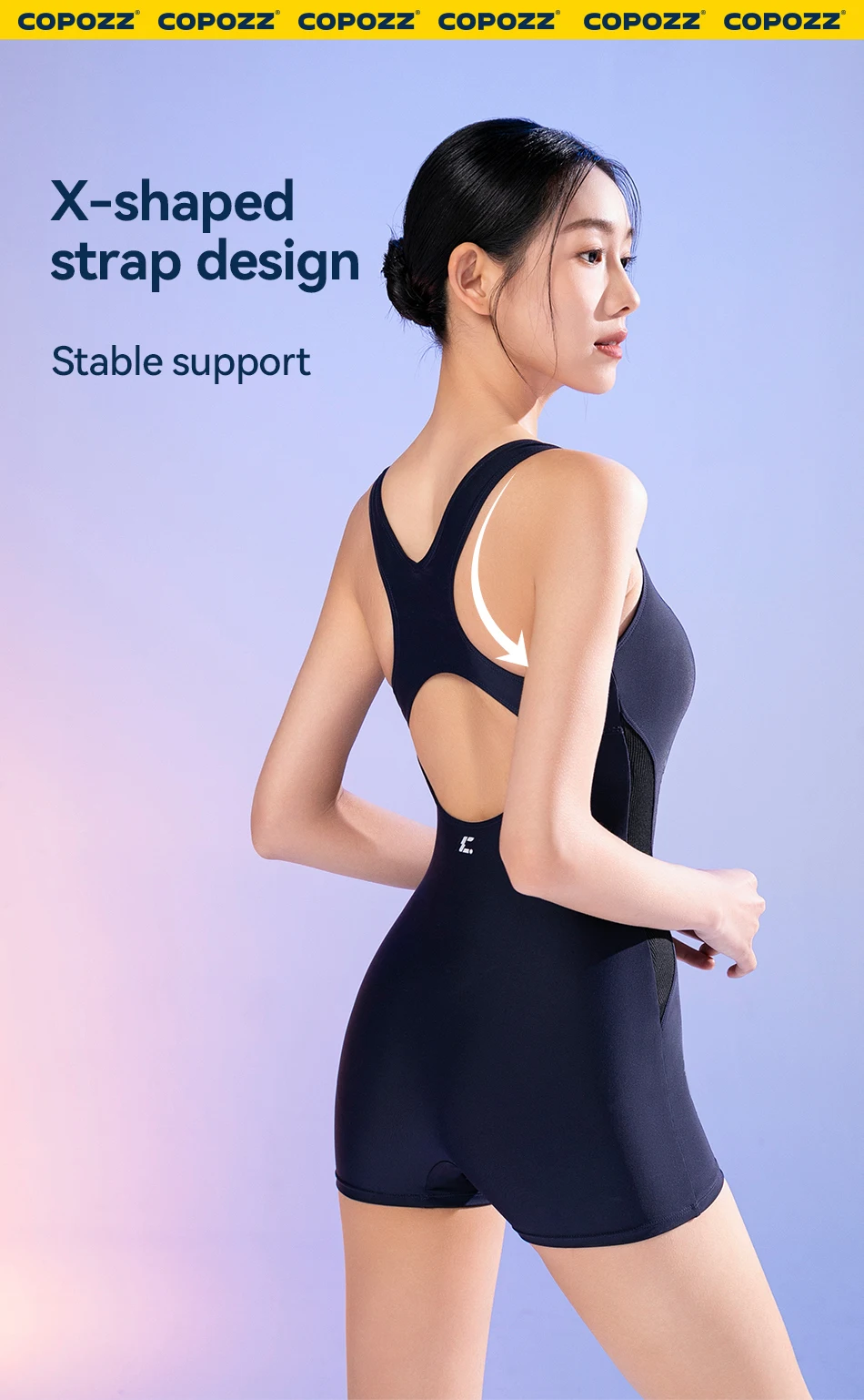 COPOZZ New Sleeveless Swimsuit Women One Piece Rash Guard Surf Bodysuit Female Swimwear Girl Monokini Bath Swimming Wear UPF 50+