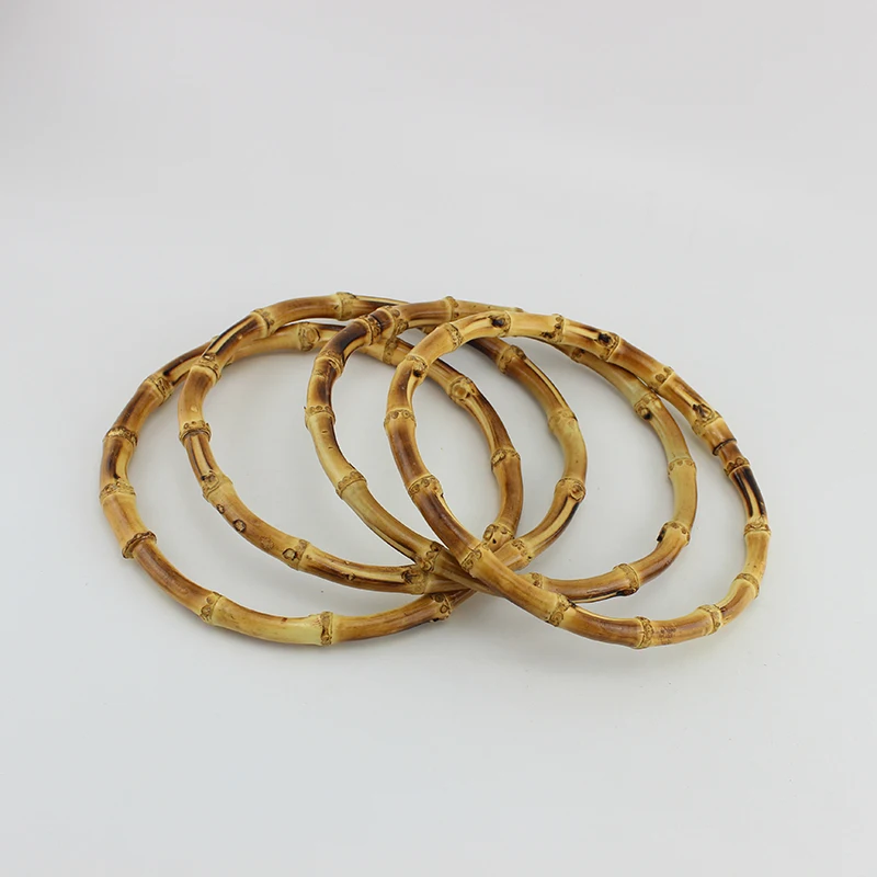 2-10-20PCS 12cm 15cm 18cm Customized Bamboo Bags Handles Accessories Bamboo Purse Handle Natural Bamboo Round Handle DIY Craft