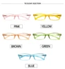 Henotin Simple Style Rectangle Frame Prescription Reading Glasses Spring Hinge Men  Women HD Eyeglasses +1.0+2.0+3.0+4.0+5 3