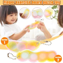 

Squishy Bubbles Fidget Toys Pack Anti Stress Hand Game Peas Beans Pod Toy Keychain Educational Simple Dimple Toys for Children