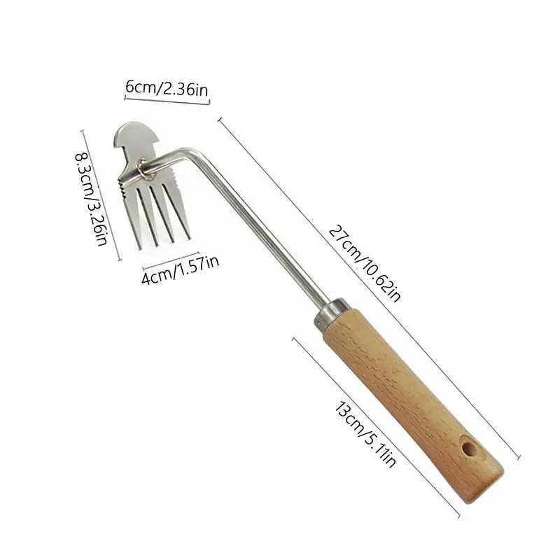 Manual Hand Weeder Gardening Tool Set Small Hoe Gardening Tool Stainless Steel Weed Puller Hand Tool Mini Cultivator For images - 6