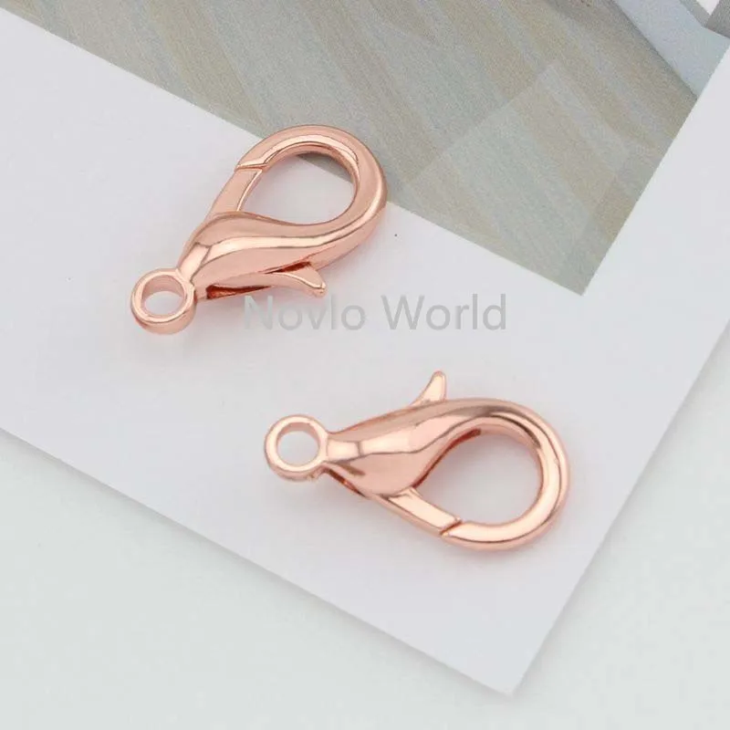 50-200pcs 8 colors 23x13 mm rose gold Small Lobster clasp Fitings Connector Hardware bags chain small hanger