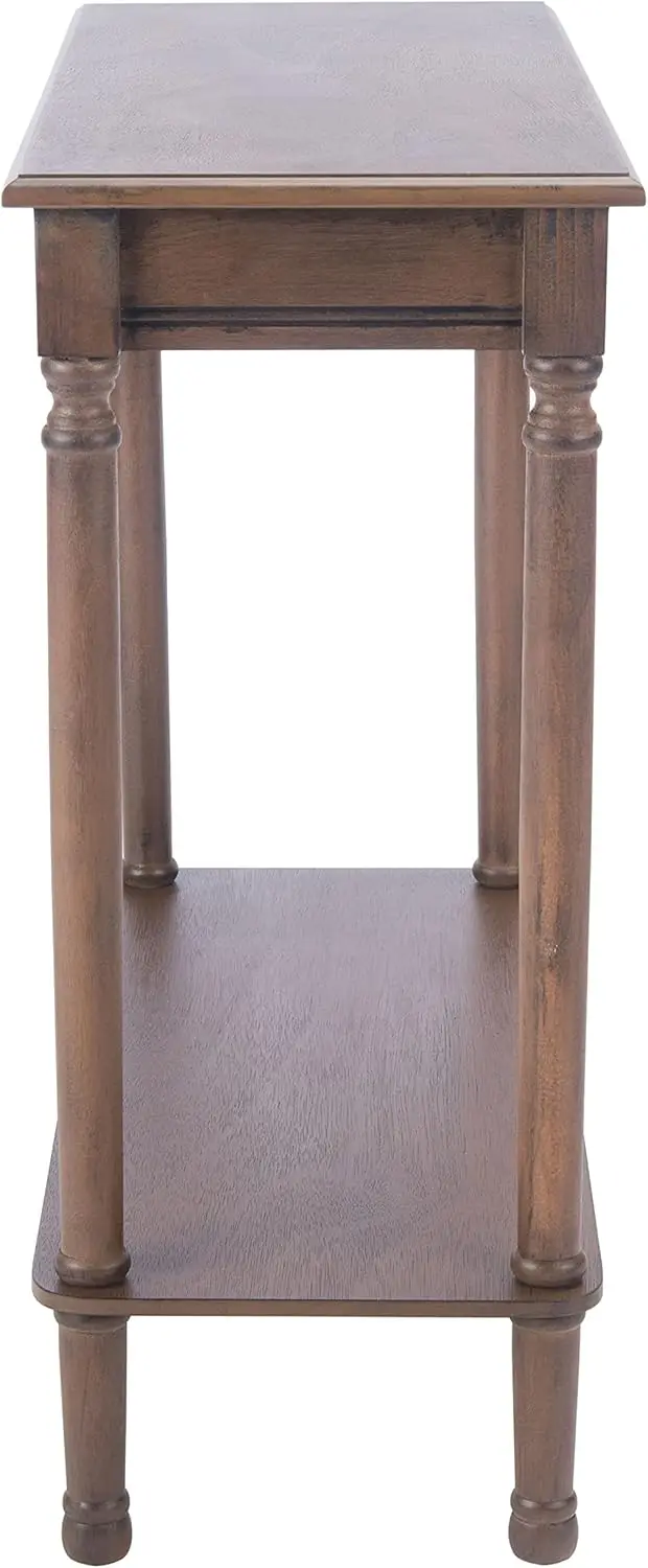 Home Collection Tinsley Brown Rectangular Bottom Shelf Console Table