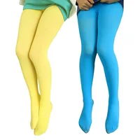 Collants pour enfants filles, bas uni, solide, danse classique, pieds, velours, couleur bonbon, serré, printemps et été 2