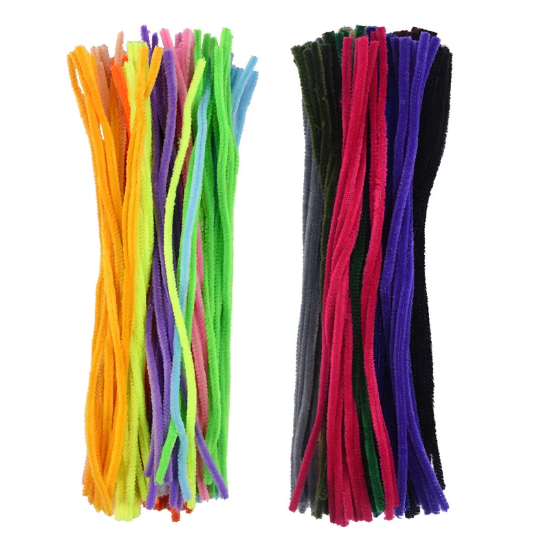 Root Twist Stick Imitation Velvet Flower Kindergarten Color Pompons Hair Ball Diy Material Kit Children