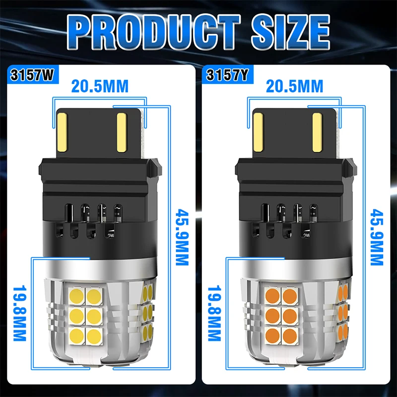 ĵ ڵ Led 극ũ  õ, DRL ְ  ,  ο Ʈ, ȭƮ ڹ, 30 * 3030SMD 3157 T25 P27/7W, 12V, 2 