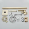 Brushed Gold Bathroom Standing Bathtub Faucet Tub Waterfall Spout Plastic Hand Shower Floor Stand Bath Tub Hot Cold Mixer Tap 6