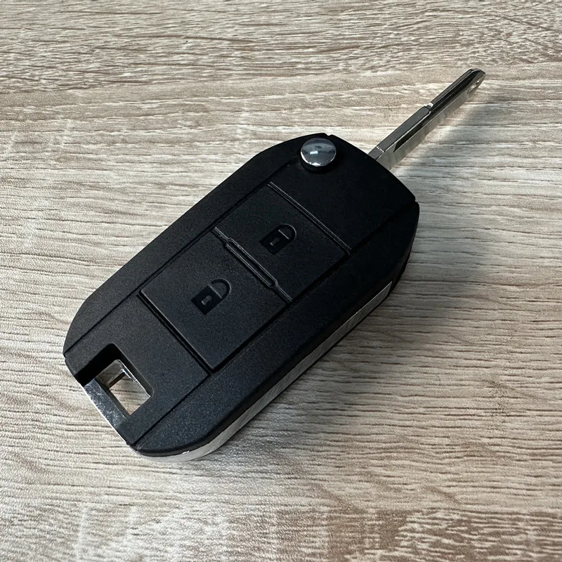 Flip Folding Car Key Case Fob Shell Hindley Modified Peugeot 206 207 Citroen Remote 2 Button
