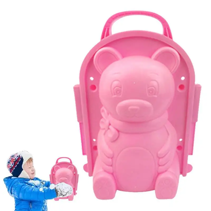 

Snow Ball Maker Toys 3D Cartoon Bear Shape Design Snow Ball Clips Easy To Use Snow Ball Fight Winter Outdoor Games Tool For Kids