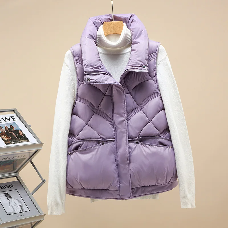 ジャケット・アウター ATON stand collar wool padded vest ジャケット・アウター ATON stand collar wool padded vest