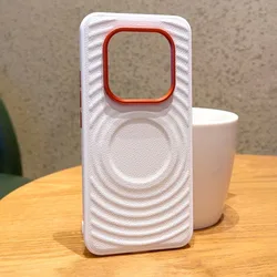 Wave Texture Magnetic Case with Metal Camera Frame Protection for Honor 500 (White)