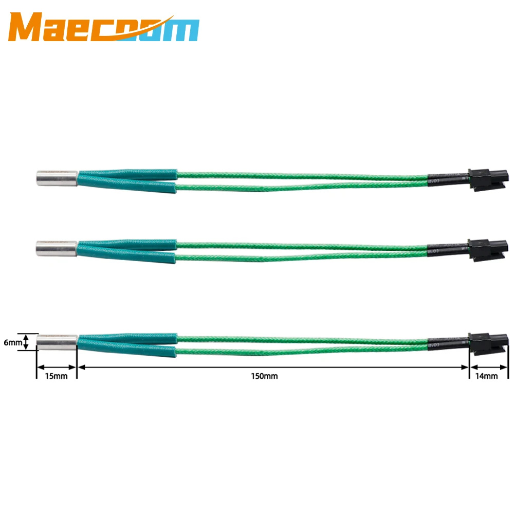 2/5/10pcs 3D 프린터 카트리지 히터 녹색 고전력 24V 65W Φ6×15mm Voron 0.1/1.8/2.4 3D 프린터 부품용 가열 튜브 막대