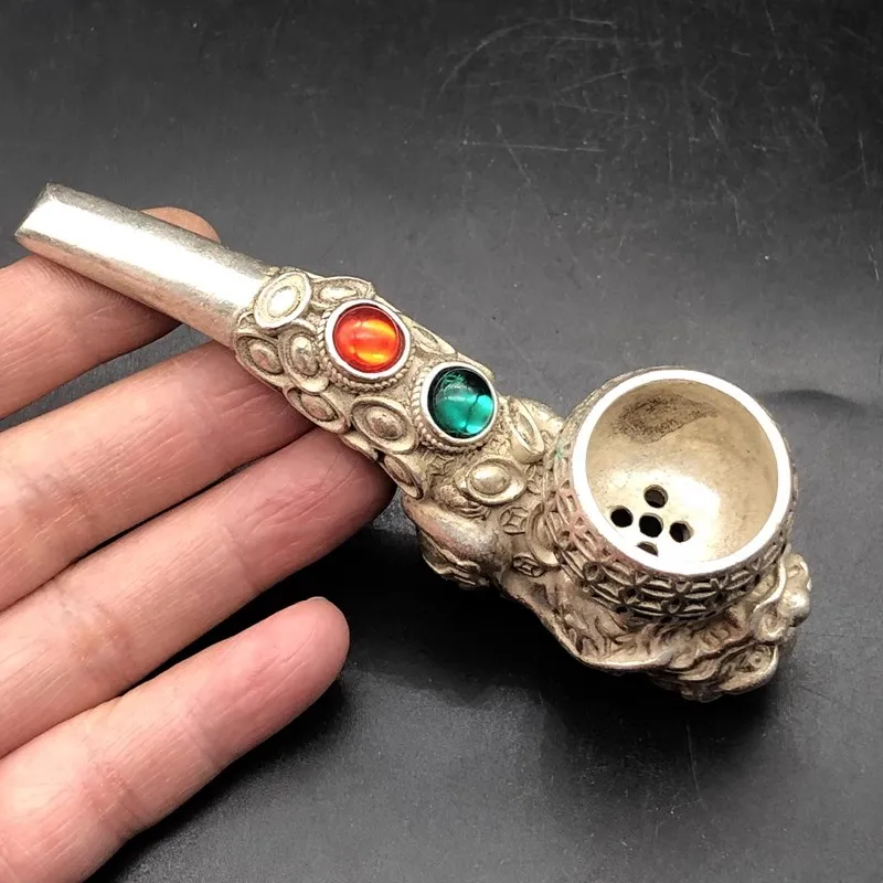

Белый медный инкрустированный драгоценный камень, украшение для дыма