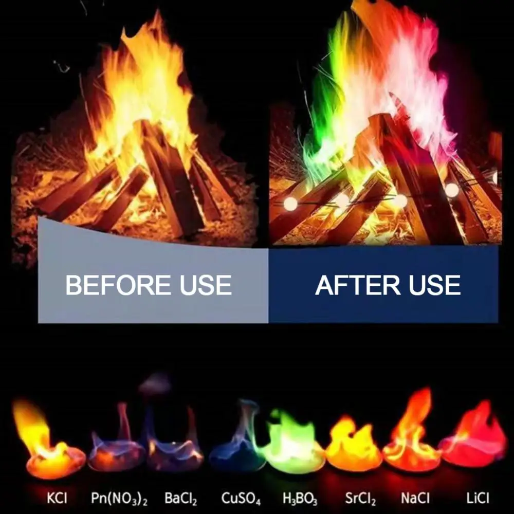 colorful flames fire