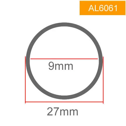 Tube Rond En Aluminium Dur Et Droit, Mur épais Mince, Diamètre - 9