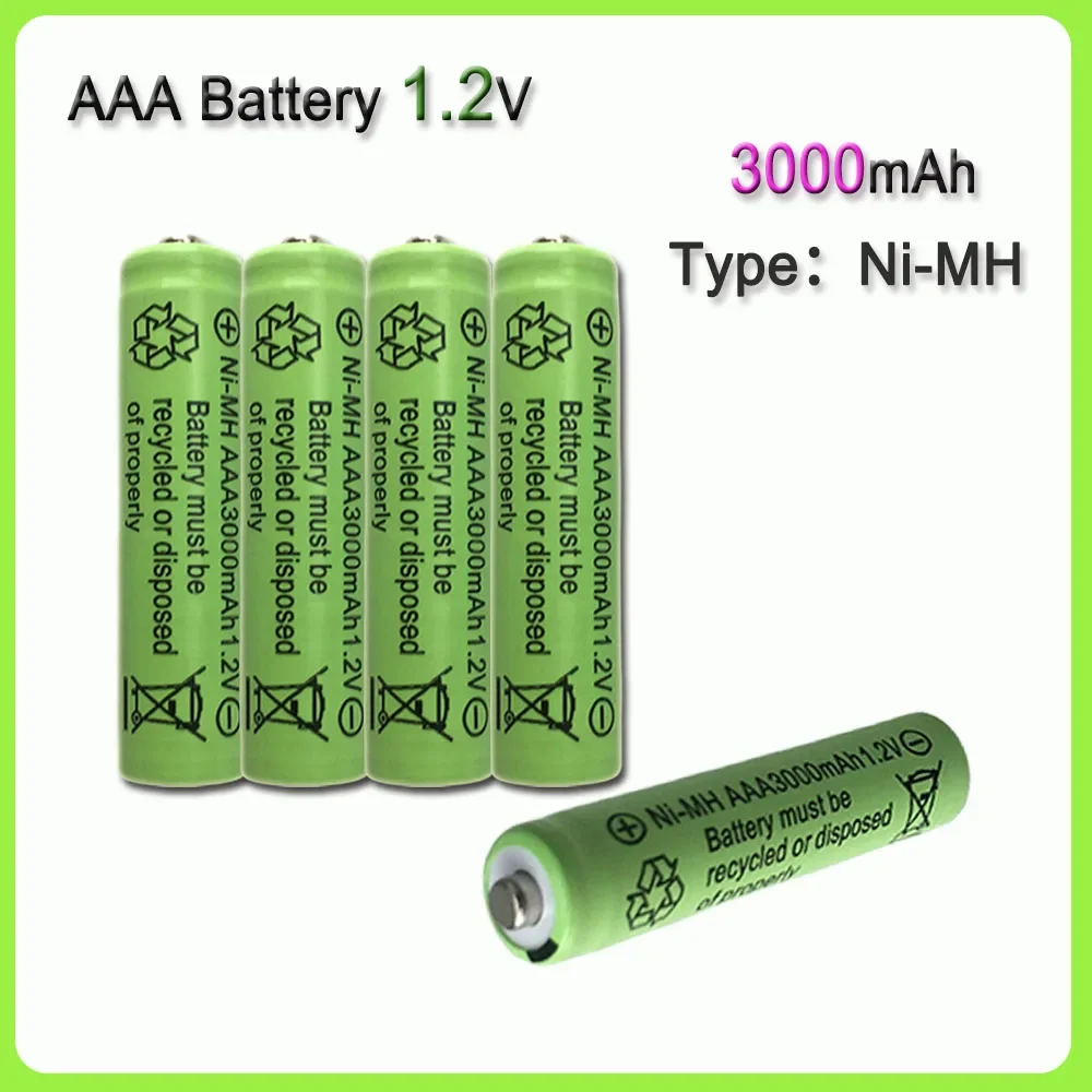 

AAA 3000mAh 1.2V Ni-MH Rechargeable Battery Cell for MP3 RC Toys led Flashlight etc.