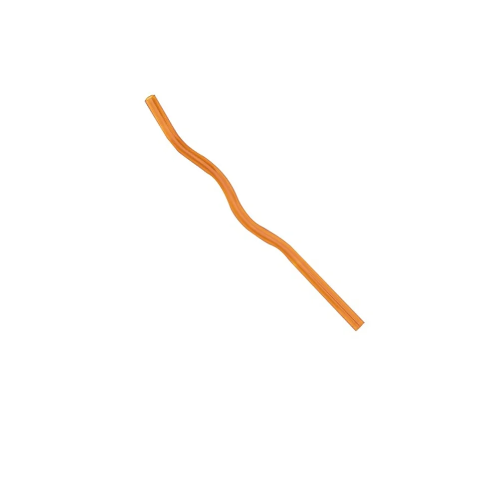 Milk Beverage Straw Heat-resistant Large Wave-shaped Creative Tableware Glass Pipette Three-way Curved Shape High Borosilicate
