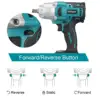 Drillpro New 2000N.M Brushless Cordless Electric Impact Wrench Rechargeable 1/2" Wrench Drill Power Tools for Makita 18V Battery 5
