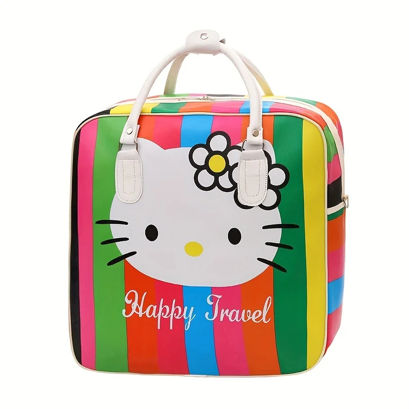 

MINISO New Sanrio Hello Kitty Stylish Travel Bag Spacious & Durable Women's Weekender with Adorable Design Lightweight Handbag
