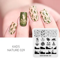 KADS Manicure Stamping Templates Nail Art Plate for Stamping Nature Image Stamper Overprint Stencil Fashion Designs Stamping 2