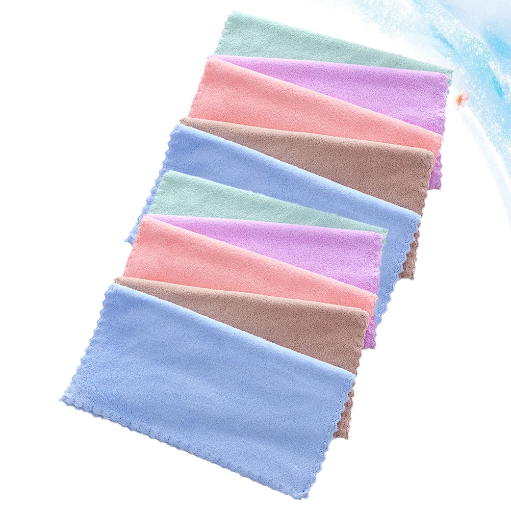 

10 Pcs Makeup Remover Cloth Face Towel Microfiber Cleansing Towels Wash Wet Wipes