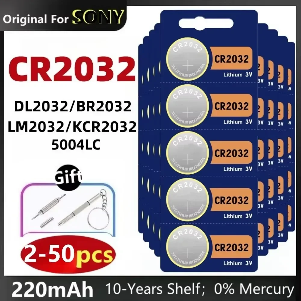 5-50pcs CR2032 Button Cell Battery Original For Sony CR2032 CR2032 Button Cell Battery For Watch Toys Remote Control Computer Calculator Control