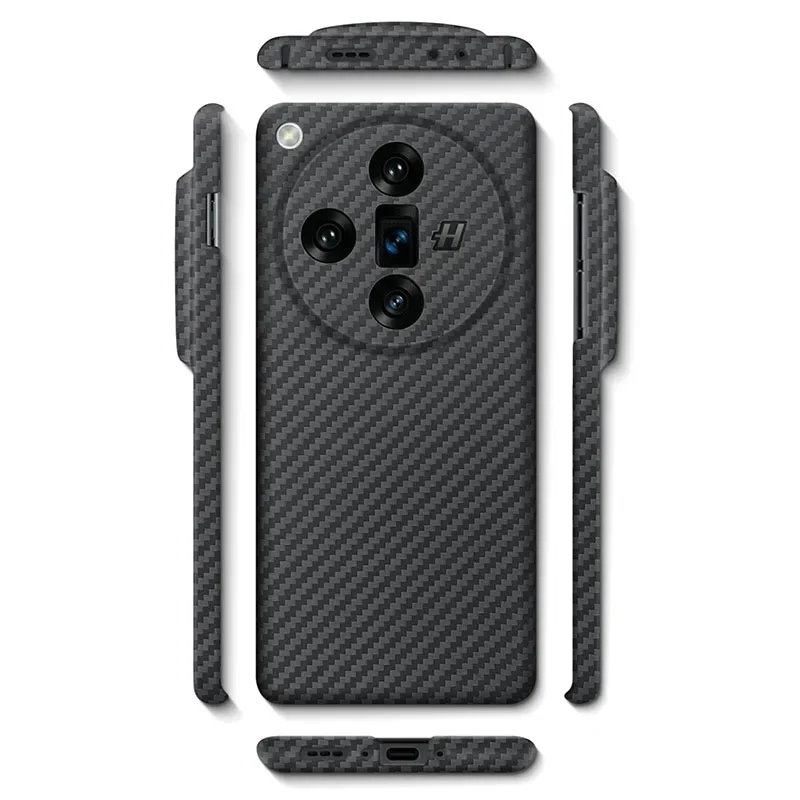 Case for OPPO Find X7 & X7 Ultra Real Carbon Fiber Aramid Anti-explosion Bulletproof Phone Protective Cover Protection Shell
