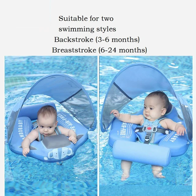 Mambobaby Baby Float Lying Swimming Rings Infant Waist Swim Ring Toddler Swim Trainer Non-inflatable Buoy Pool Accessories Toys 5