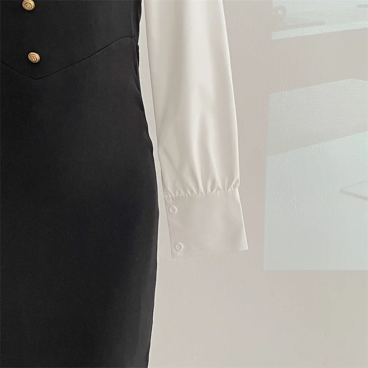Y2K 3-piece Set Women Crop Coat Blazer White Shirt Halter Sleeveless Bodycon Midi Dress Autumn New Female Korean Chic Outfits