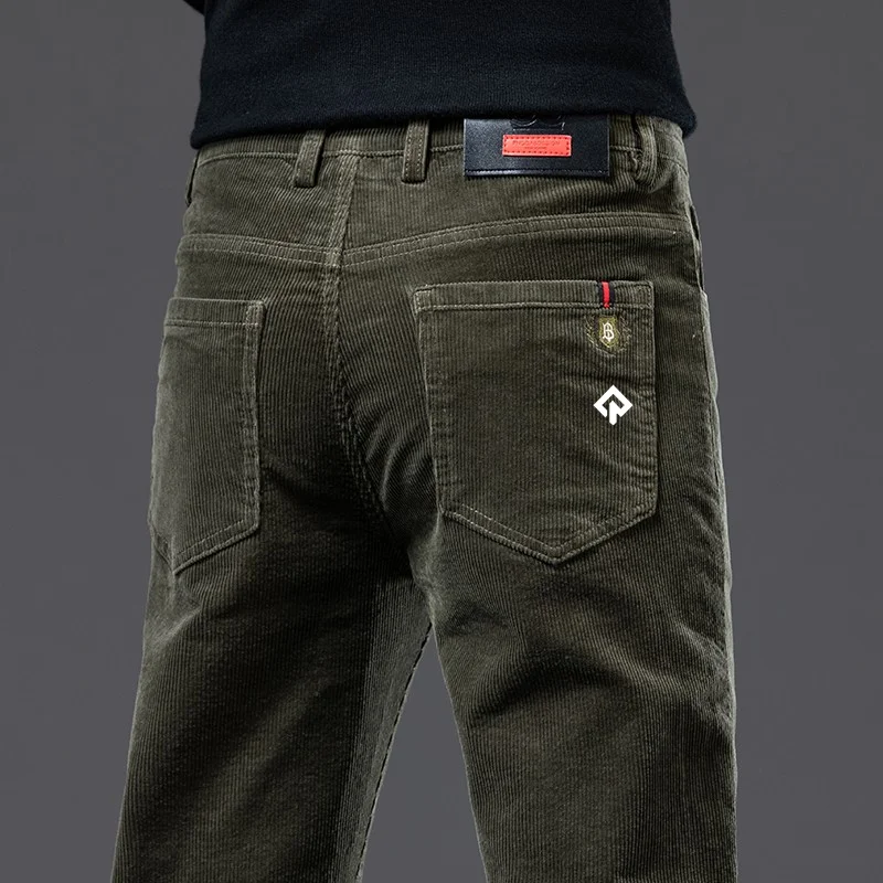 Autumn Winter Golf Wear Men New Authentic Golf Pants Fashion Corduroy Casual Pants Korean Clothing Men Straight