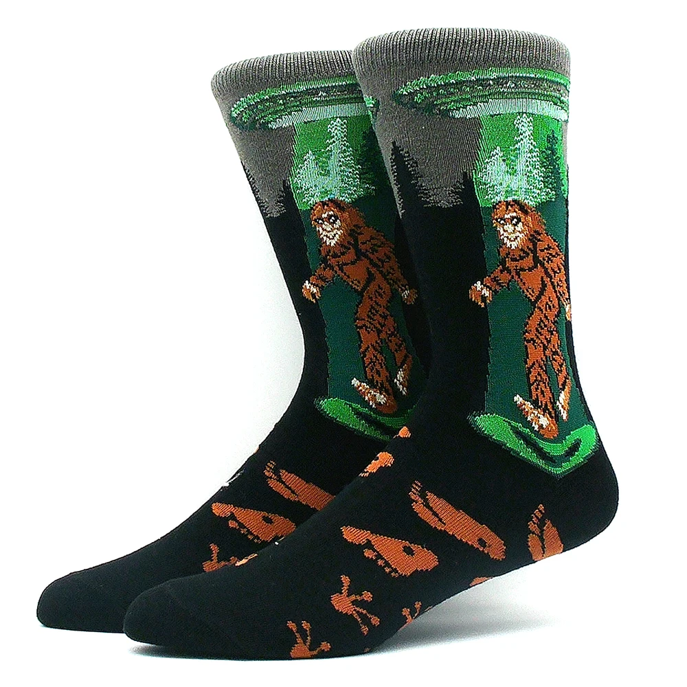 해피 재밌는 양말 남성과 여성의 외계인 양 패턴 Sokken Diversidos Jacquard Calcetines 남여 힙합 스케이트 보드 양말